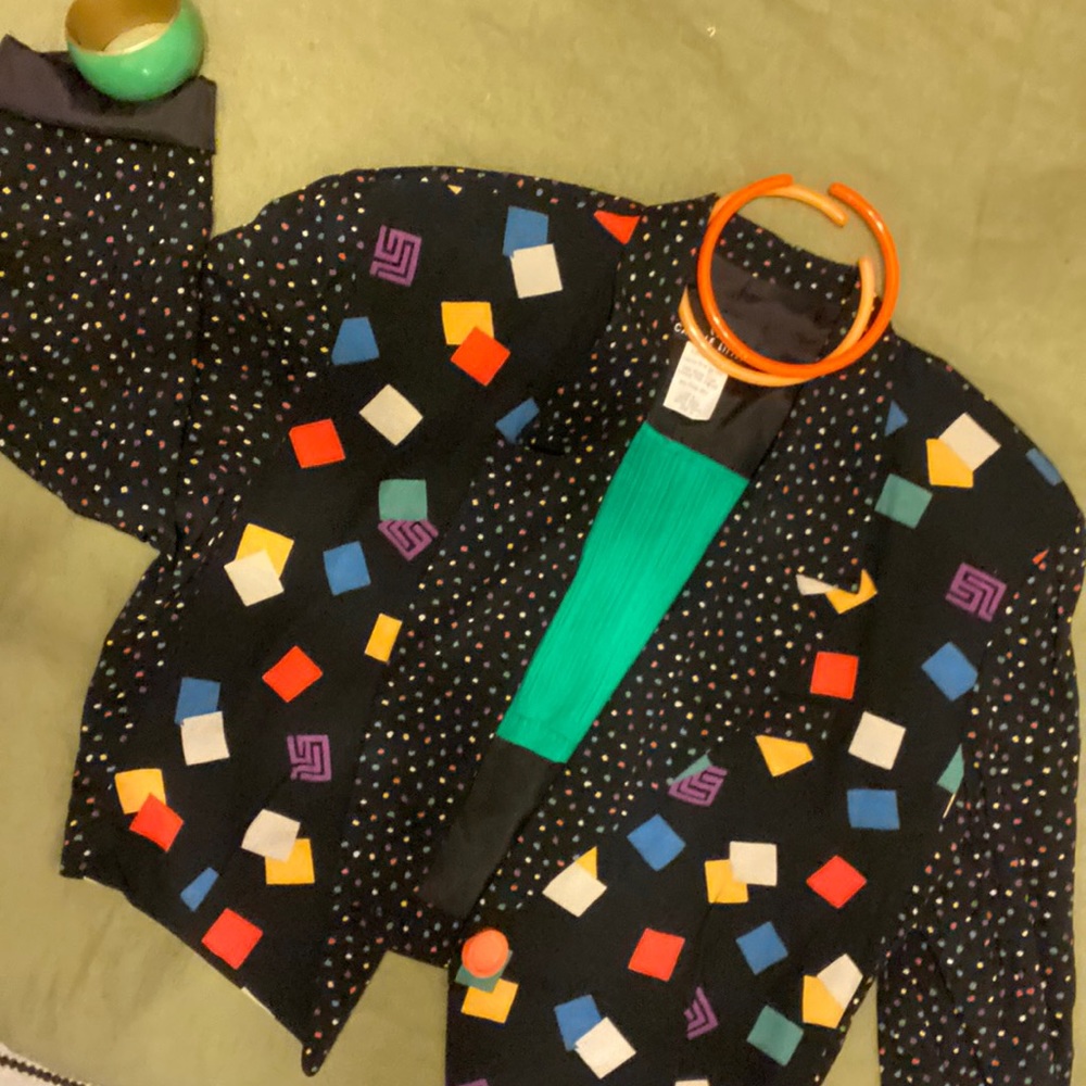 Cropped vintage structured jacket